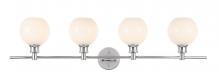  LD2323C - Collier 4 Light Chrome and Frosted White Glass Wall Sconce