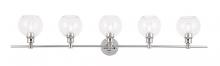  LD2326C - Collier 5 Light Chrome and Clear Glass Wall Sconce