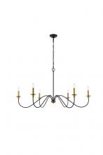  LD5056D48BRB - Rohan 48 Inch Chandelier in Matte Black and Brass