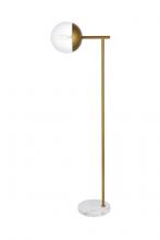  LD6103BR - Eclipse 1 Light Brass Floor Lamp with Clear Glass