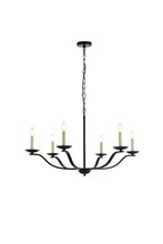  LD641D36BK - Trey 36 Inch Pendant in Black