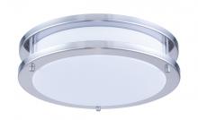  LDCF3200 - LED Surface Mount L:12 W:12 H:3 15w 1050lm 3000k White and Nickel Finish Acrylic Lens