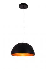  LDPD2040 - Circa Collection Pendant D11.5in H6.5in Lt:1 Black Finish