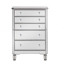  MF6-1026S - 5 Drawer Cabinet 33 In.x16 In.x49 In. in Silver Paint