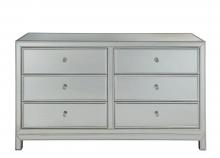  MF72036 - Dresser 6 Drawers 60in. Wx18in. Dx32in. H in Antique Silver Paint