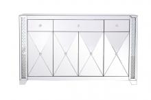  MF91057 - 60 in Clear Crystal Mirrored Credenza