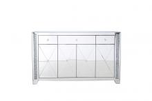  MF92058 - 60 in Silver Crystal Mirrored Credenza