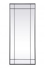  MR3FL3070BLK - French Panel Full Length Mirror 30x70 Inch in Black
