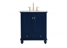  VF12330BL - 30 Inch Single Bathroom Vanity in Blue