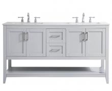  VF16060DGR - 60 Inch Double Bathroom Vanity in Grey