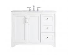  VF17042WH - 42 Inch Single Bathroom Vanity in White