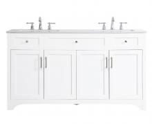  VF17060DWH - 60 Inch Double Bathroom Vanity in White