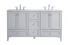  VF18060DGR - 60 Inch Double Bathroom Vanity in Grey
