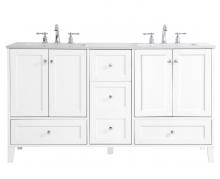  VF18060DWH - 60 Inch Double Bathroom Vanity in White
