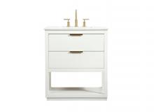  VF19230WH - 30 Inch Single Bathroom Vanity in White