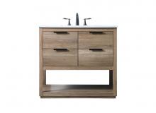  VF19236NT - 36 Inch Single Bathroom Vanity in Natural Oak