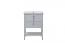  VF2101 - 2 Doors Cabinet 24 In.x18 In.x34 In. in Grey