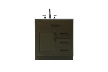Elegant VF29732MMB - Alden 32 inch Single Bathroom Vanity in Mocha Brown