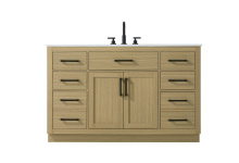 Elegant VF29754MHB - Alden 54 inch Single Bathroom Vanity in Honey Brown