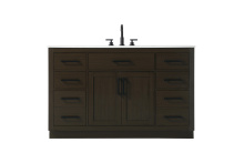 Elegant VF29754MMB - Alden 54 inch Single Bathroom Vanity in Mocha Brown