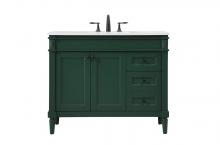  VF31842GN - 42 Inch Single Bathroom Vanity in Green