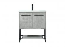  VF42530MCG - 30 Inch Single Bathroom Vanity in Concrete Grey