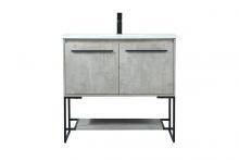  VF42536MCG - 36 Inch Single Bathroom Vanity in Concrete Grey