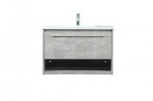 VF43530MCG - 30 Inch Single Bathroom Vanity in Concrete Grey