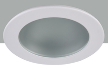  R3-409MW - 3" Shower Trim Frost glass with Matte White Trim ring