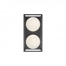  EW519213BK - Amelia 13-in Black 2 Lights Exterior Wall Sconce