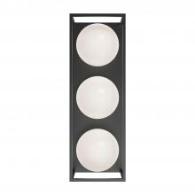  EW519339BK - Amelia 19-in Black 3 Lights Exterior Wall Sconce