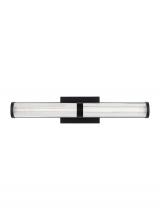  4559293S-112 - Syden contemporary 1-light LED indoor dimmable medium bath vanity wall sconce in midnight black fini