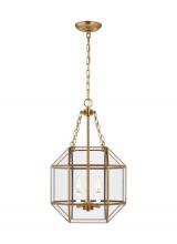  5179403EN-848 - Morrison modern 3-light LED indoor dimmable small ceiling pendant hanging chandelier light in satin
