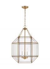  5279403-848 - Morrison modern 3-light indoor dimmable medium ceiling pendant hanging chandelier light in satin bra