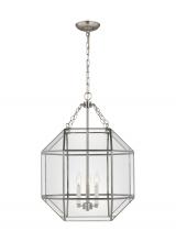  5279403EN-962 - Morrison modern 3-light LED indoor dimmable medium ceiling pendant hanging chandelier light in brush