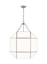  5279454EN-962 - Morrison modern 4-light LED indoor dimmable ceiling pendant hanging chandelier light in brushed nick
