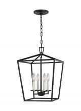  5292604EN-112 - Dianna transitional 4-light LED indoor dimmable small ceiling pendant hanging chandelier light in mi