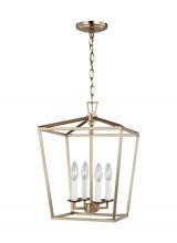  5292604EN-848 - Dianna transitional 4-light LED indoor dimmable small ceiling pendant hanging chandelier light in sa