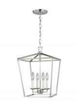  5292604EN-962 - Dianna transitional 4-light LED indoor dimmable small ceiling pendant hanging chandelier light in br