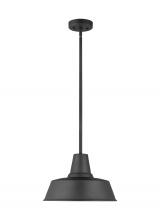  6237401EN3-12 - Barn Light traditional 1-light LED outdoor exterior Dark Sky compliant hanging ceiling pendant in bl