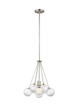  6514301-962 - Bronzeville mid-century modern 1-light indoor dimmable ceiling hanging single pendant light in brush