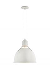  6680301-817 - Huey modern 1-light indoor dimmable ceiling hanging single pendant light in antique white finish wit