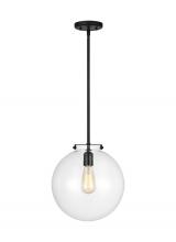  6692101-112 - Kate transitional 1-light indoor dimmable sphere ceiling hanging single pendant light in midnight bl