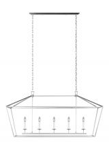  6692605EN-962 - Dianna transitional 5-light LED indoor dimmable linear ceiling chandelier pendant light in brushed n