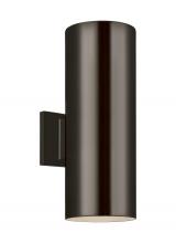  8313802EN3-10 - Outdoor Cylinders transitional 2-light LED outdoor exterior small wall lantern sconce in bronze fini