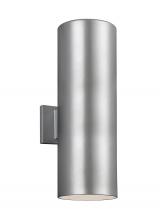  8313902-753 - Outdoor Cylinders transitional 2-light outdoor exterior large wall lantern sconce in painted brushed
