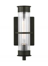  8526701EN7-71 - Alcona transitional 1-light LED outdoor exterior small wall lantern in antique bronze finish with cl
