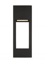  8757793S-12 - Testa modern 2-light LED outdoor exterior large wall lantern in black finish with satin etched glass