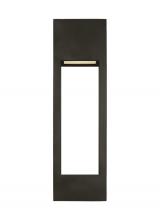  8857793S-71 - Testa modern 2-light LED outdoor exterior extra-large wall lantern in antique bronze finish with sat