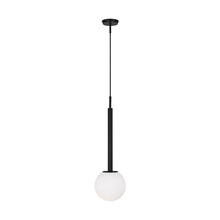  KP1141MBK - Nodes contemporary 1-light indoor dimmable large ceiling hanging pendant in midnight black finish wi